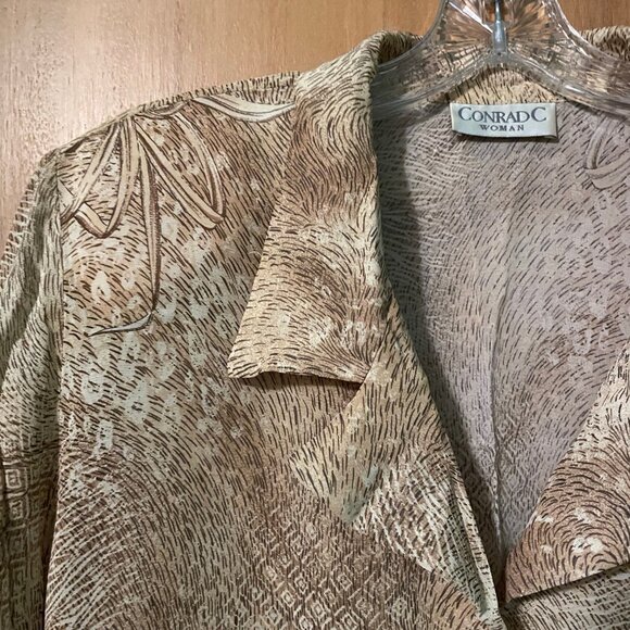 Conrad C Safari Tiger Print 2 piece blouse and skirt (slight sheer) - Picture 4 of 13